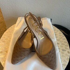 Gucci Tan Women's Slingback Heels